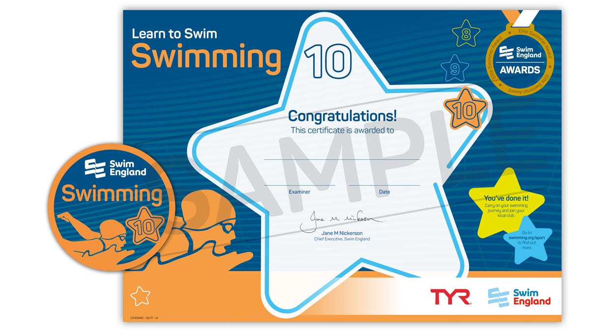 Swim englands swimming stage 10 award